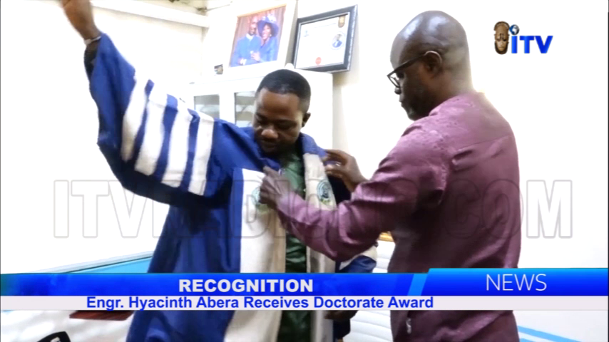 Recognition: Engr. Hyacinth Abera Receives Doctorate Award