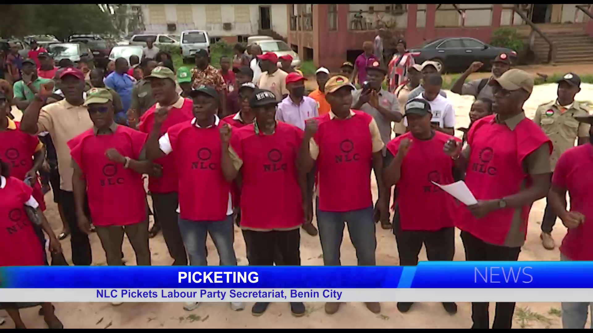 NLC Pickets Labour Party Secretariat, Benin City