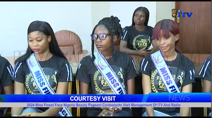 2024 Miss Finest Face Nigeria Beauty Pageant Contestants Visit Management Of ITV And Radio