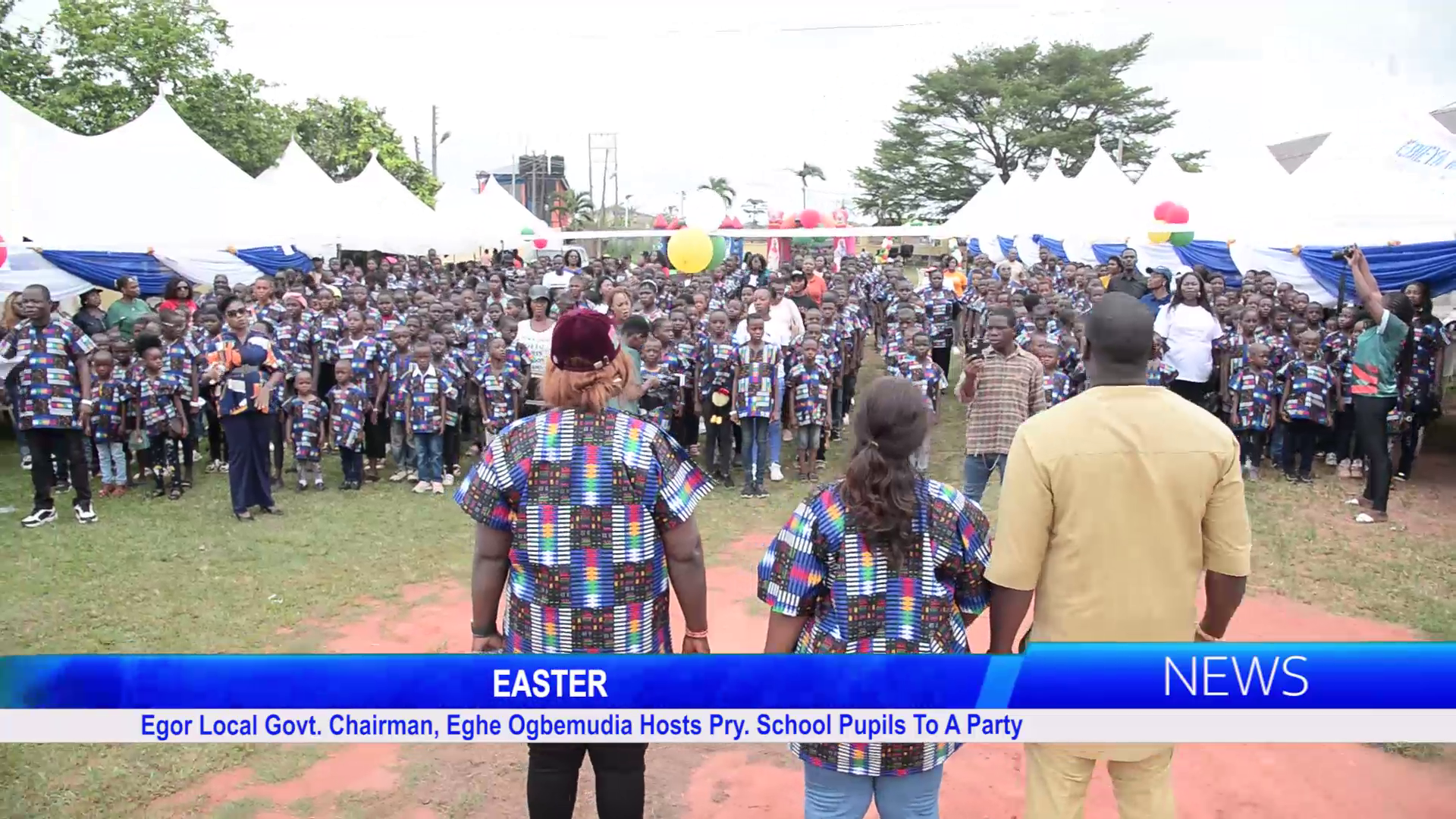 Egor Local Govt. Chairman, Eghe Ogbemudia Hosts Pry. School Pupils To An Easter Party