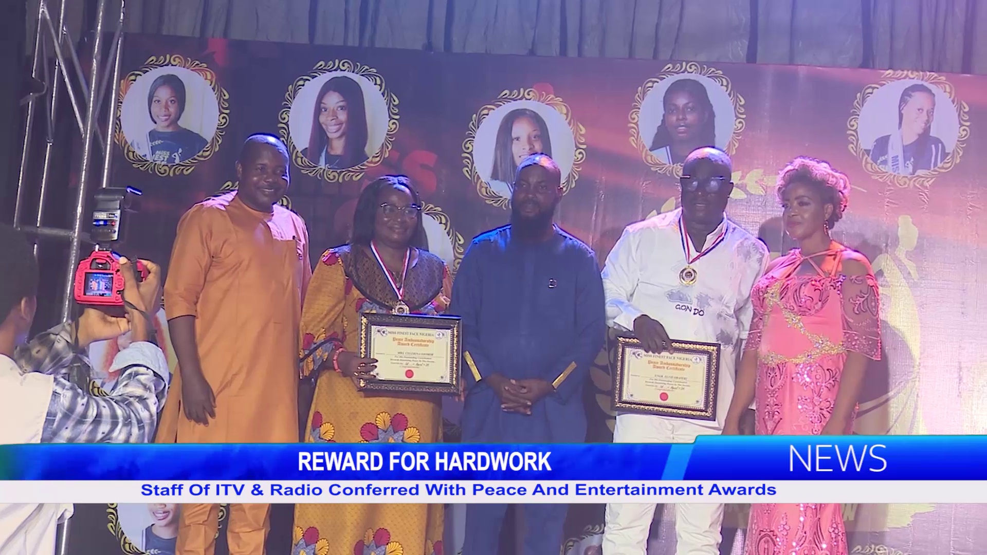 Staff Of ITV & Radio Conferred With Peace And Entertainment Awards
