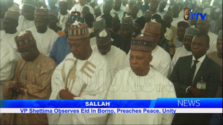 Sallah: VP Shettima Observes Eid In Borno, Preaches Peace, Unity