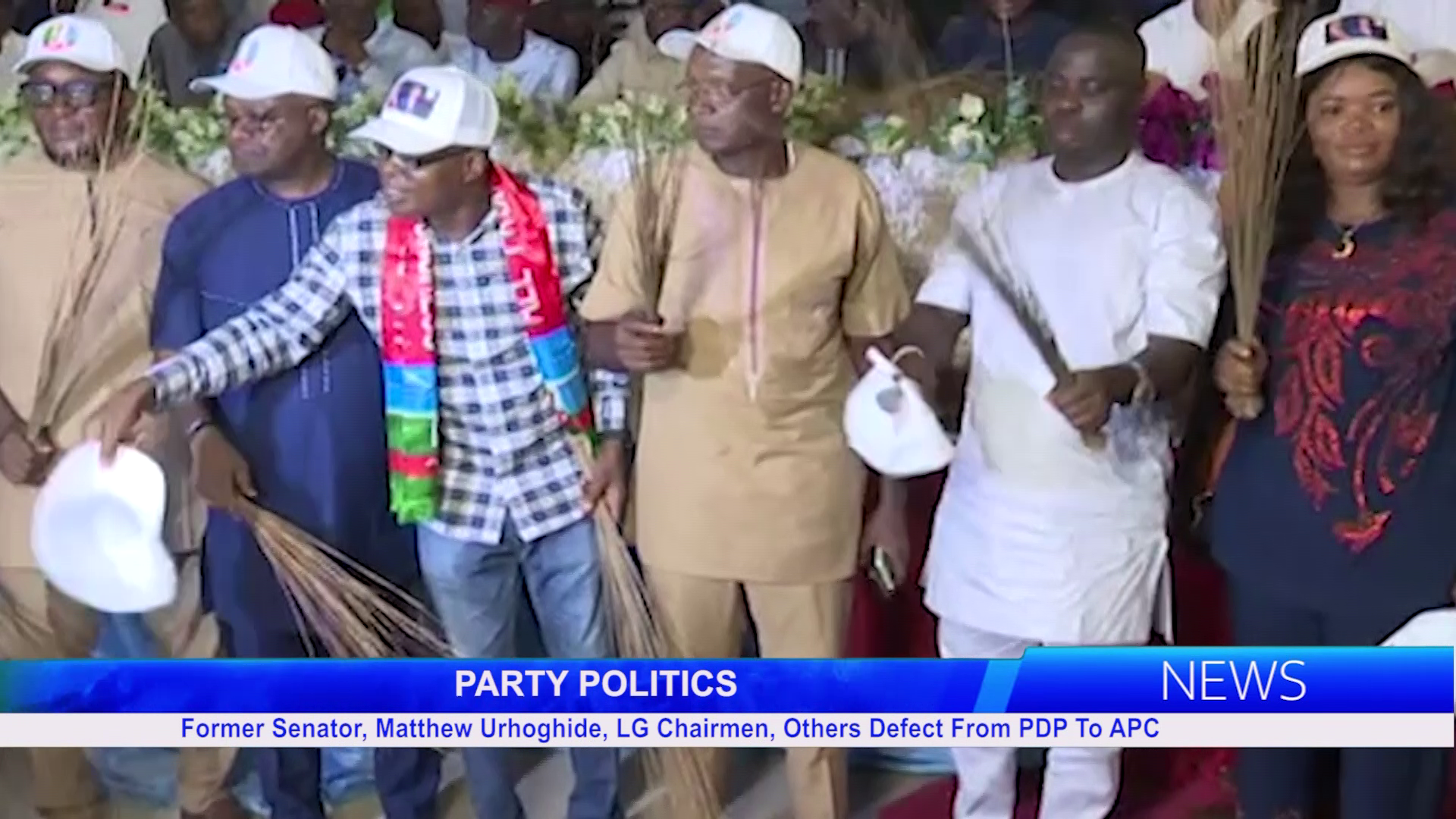Former Senator, Matthew Urhoghide, LG Chairmen, Others Defect From PDP To APC