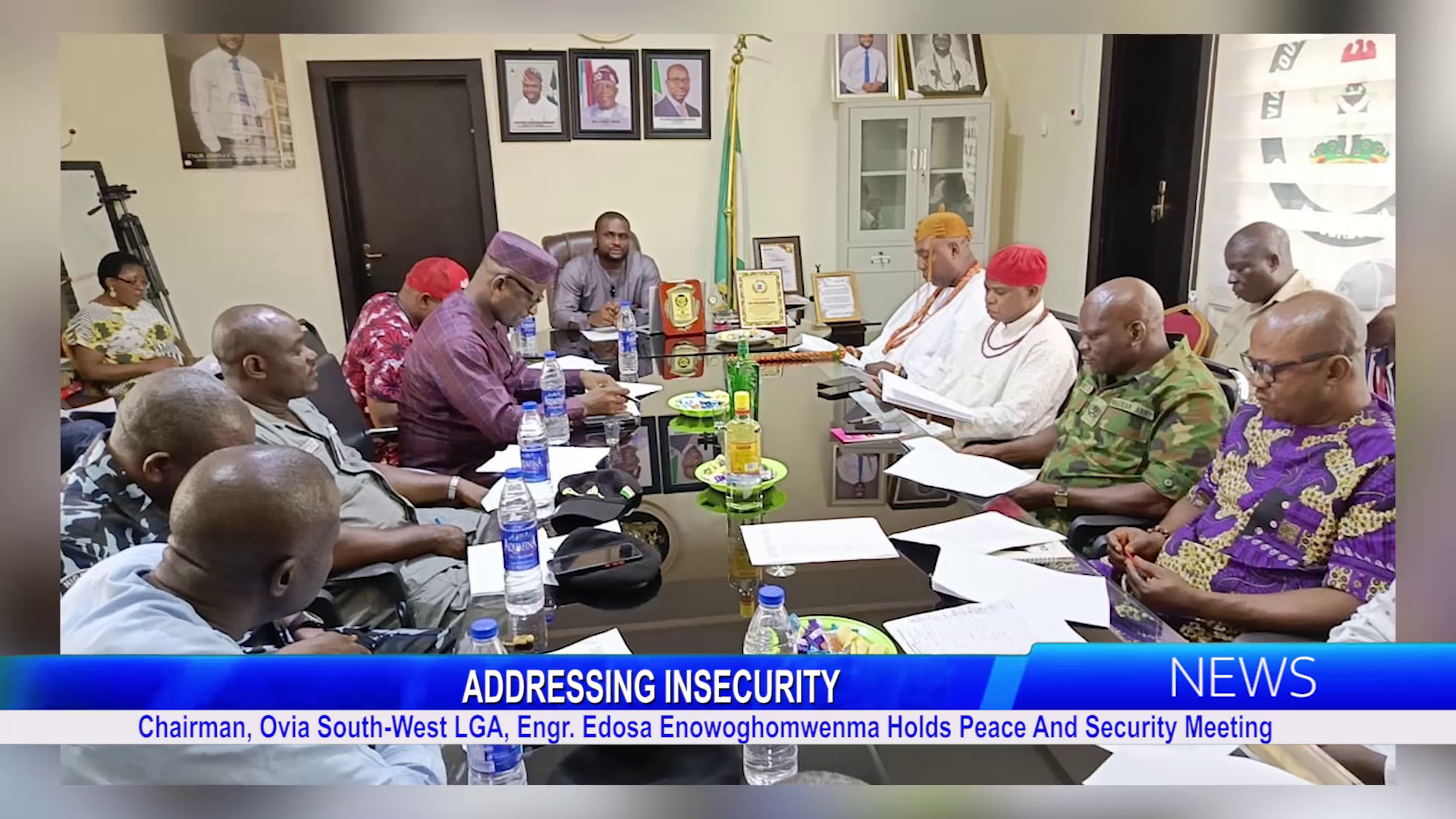 Chairman, Ovia South-West LGA, Engr. Edosa Enowoghomwenma Holds Peace And Security Meeting