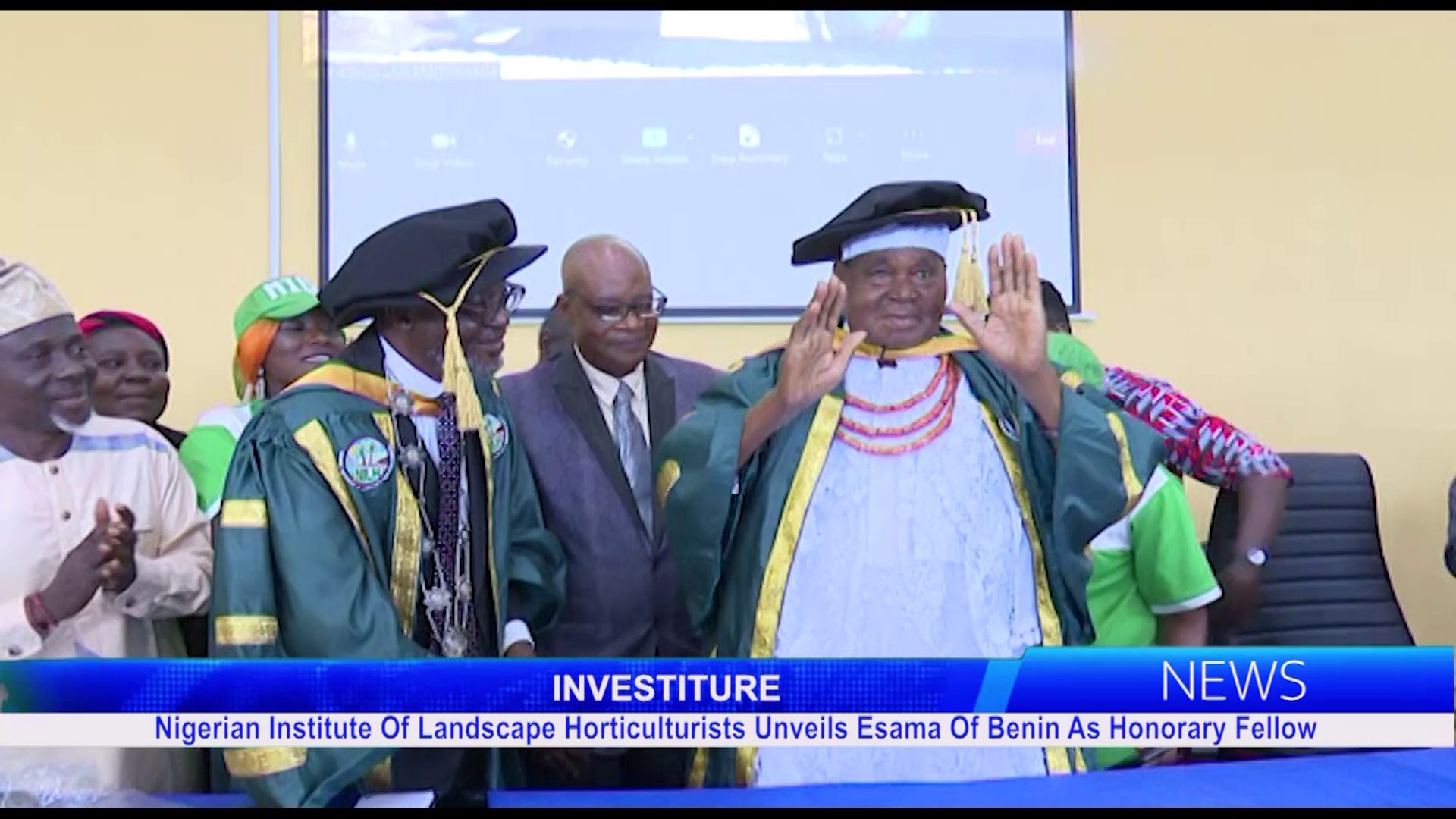 Nigerian Institute Of Landscape Horticulturists Unveils Esama Of Benin As Honorary Fellow