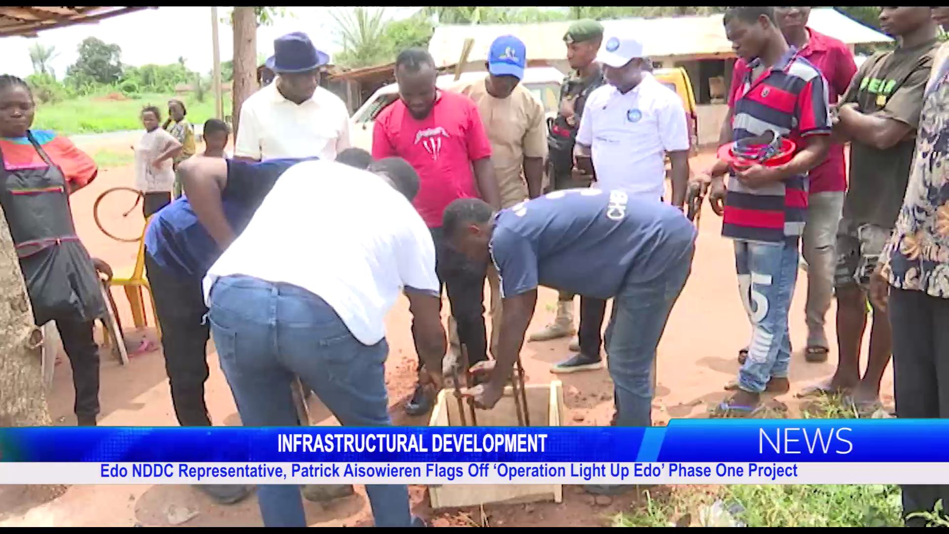 Edo NDDC Representative, Patrick Aisowieren Flags Off ‘Operation Light Up Edo’ Phase One Project