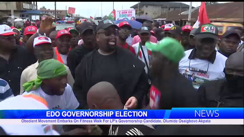 Obedient Movement Embarks On Fitness Walk For LP’s Governorship Candidate, Olumide Osaigbovo Akpata