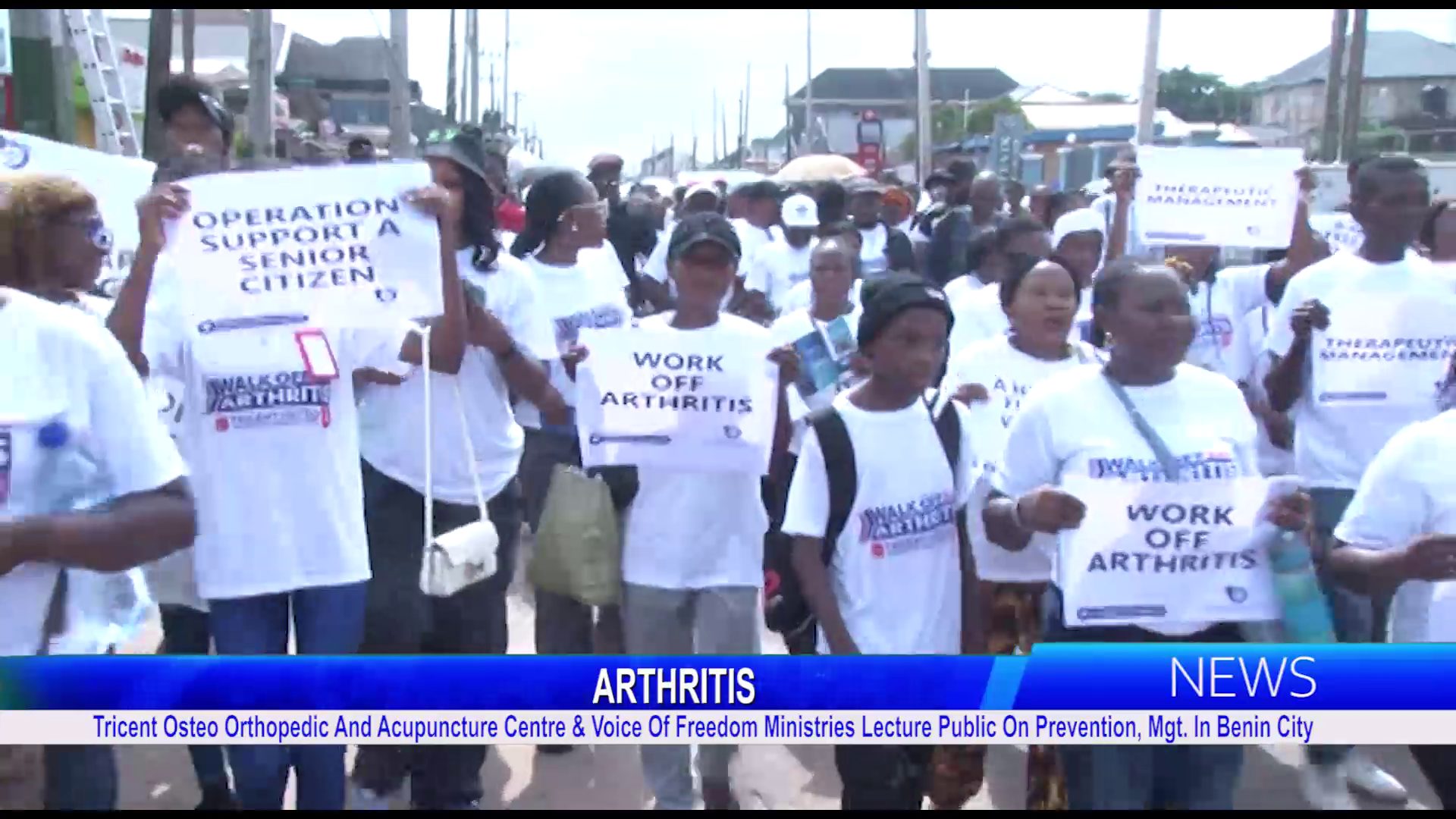 Tricent Osteo Orthopedic And Acupuncture Centre & Voice Of Freedom Ministries Lecture Public On Prevention, Mgt. In Benin City