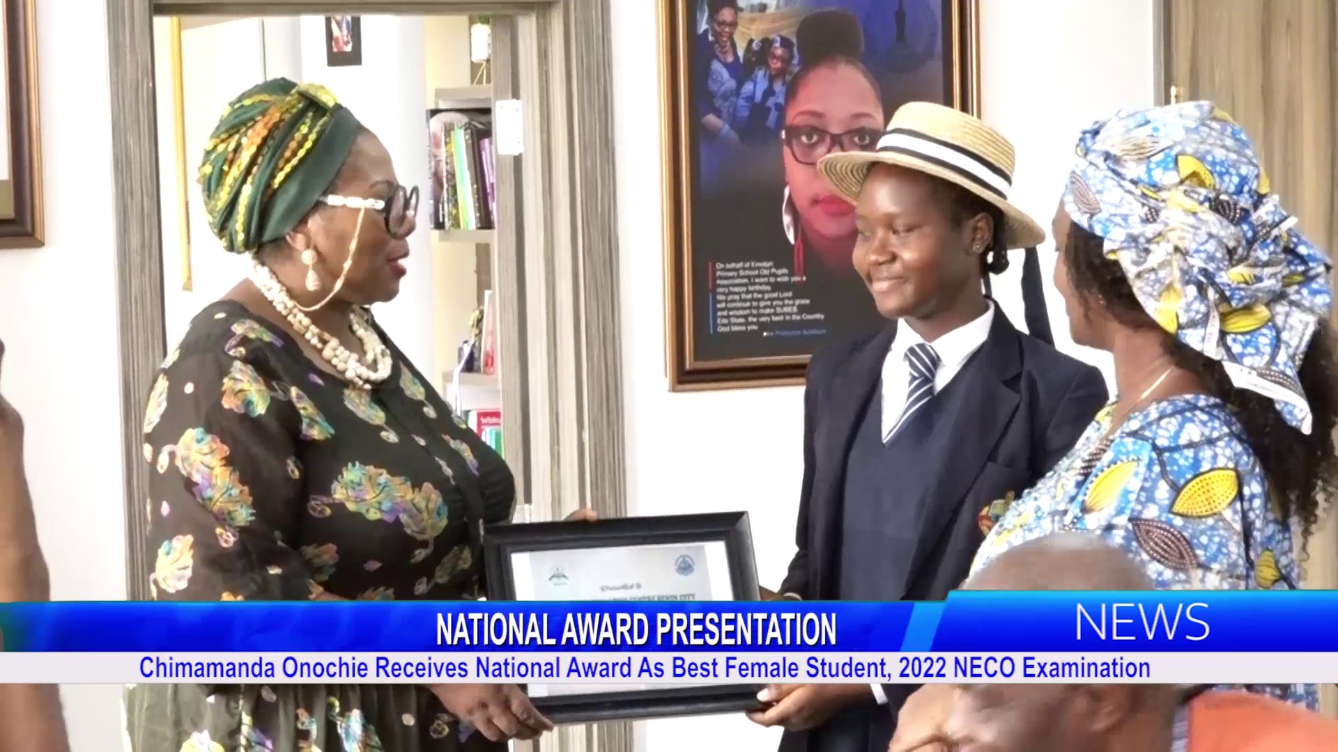 Chimamanda Onochie Receives National Award As Best Female Student, 2022 NECO Examination