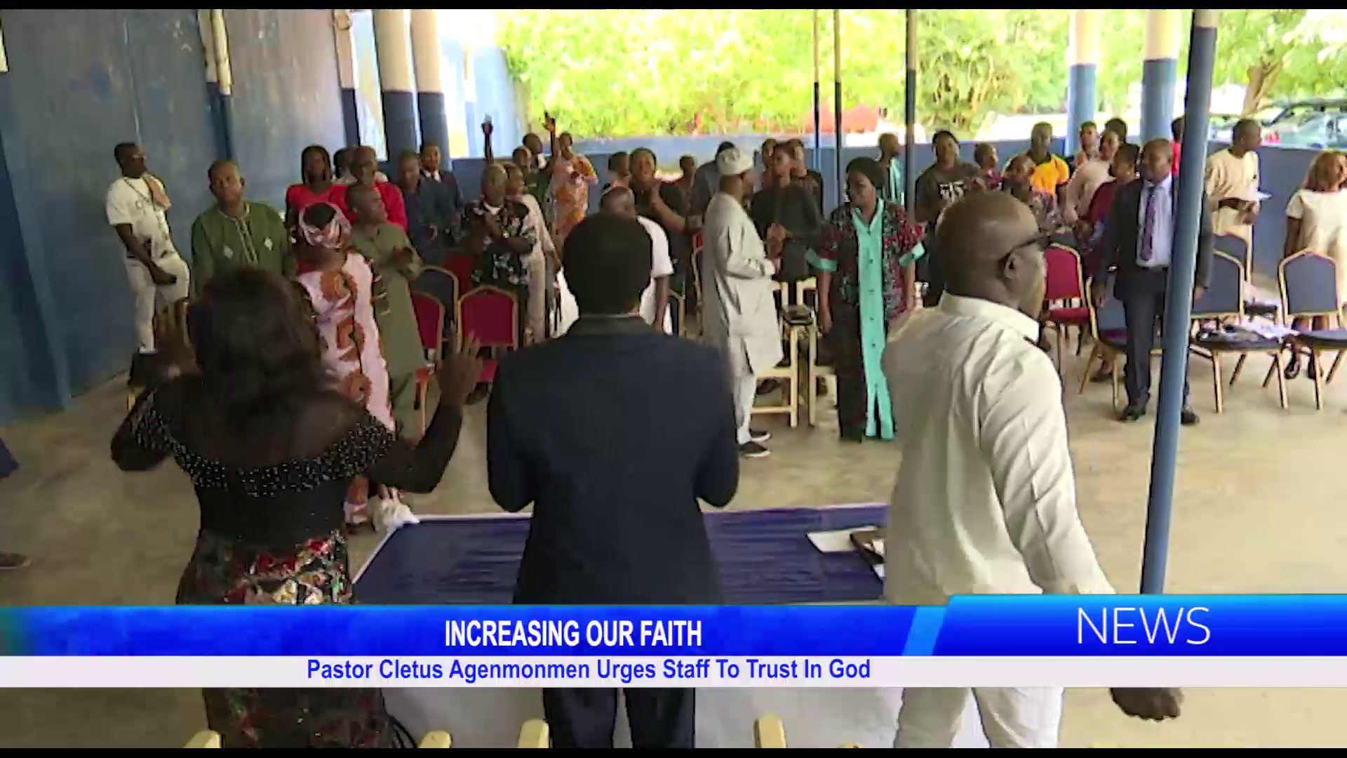 Increasing Our Faith: Pastor Cletus Agenmonmen Urges Staff To Trust In God