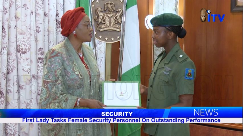 Security: First Lady Tasks Female Security Personnel On Outstanding Performance