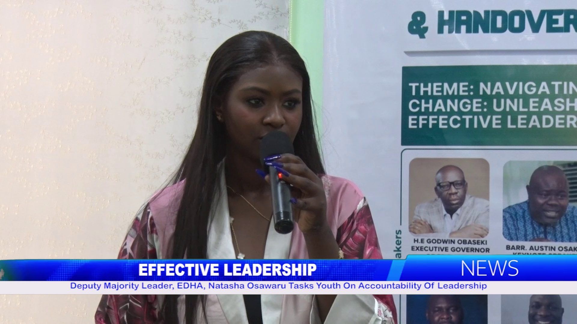 Deputy Majority Leader, EDHA, Natasha Osawaru Tasks Youth On Accountability Of Leadership
