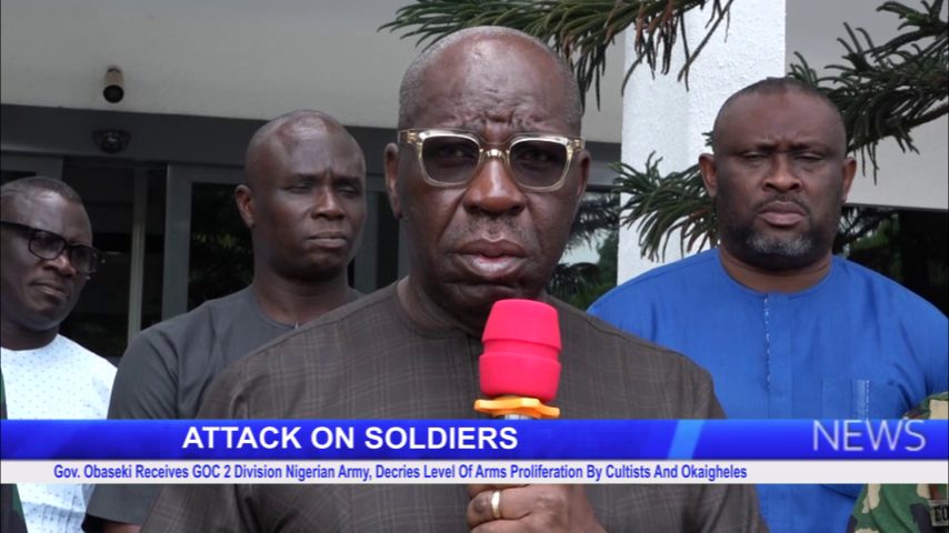 Gov. Obaseki Receives GOC 2 Division Nigerian Army, Decries Level Of Arms By Cultists And Okaigheles