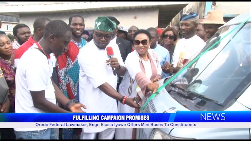 Oredo Federal Lawmaker, Engr. Esosa Iyawe Offers Mini Buses To Constituents
