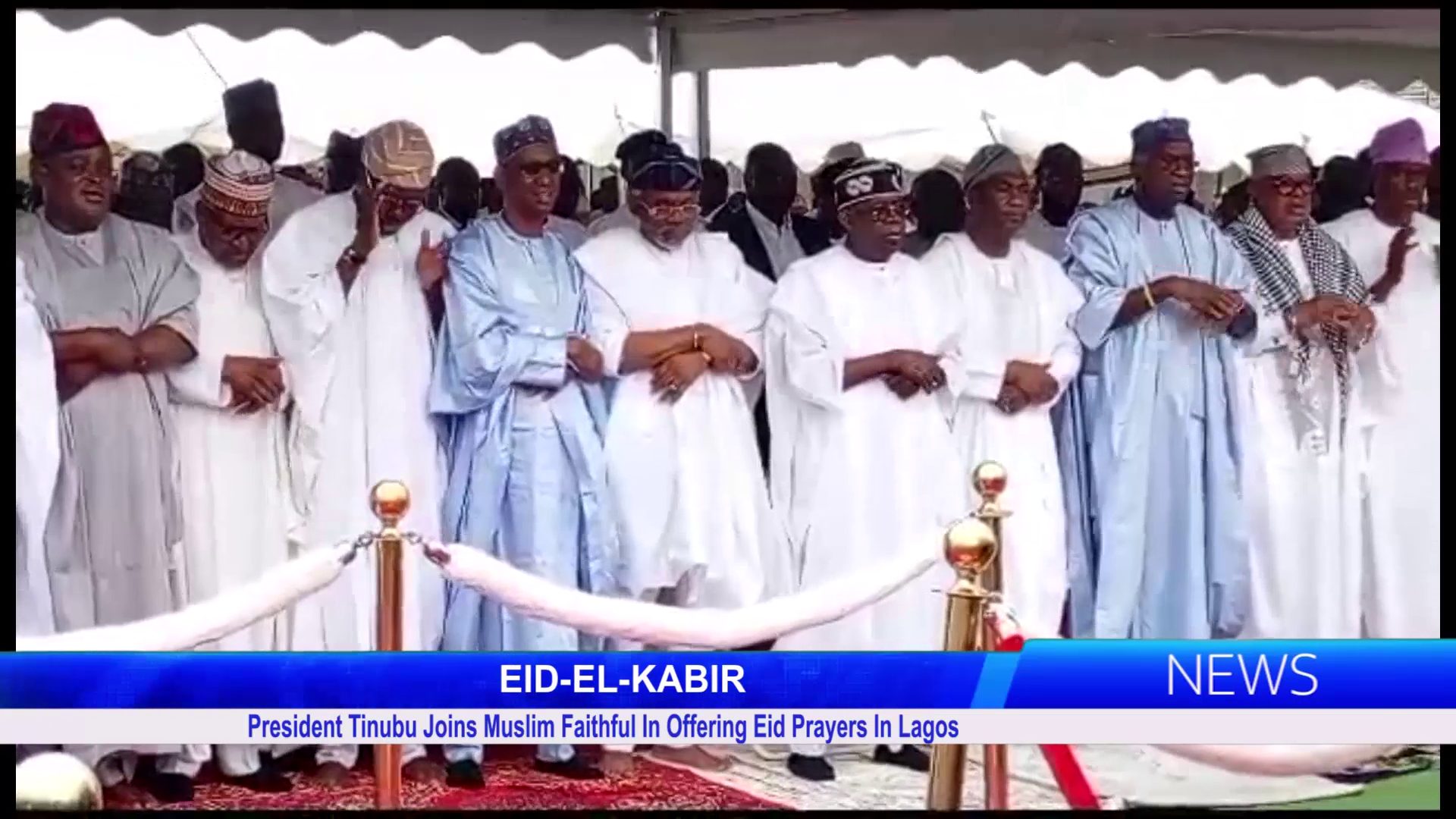 President Tinubu Joins Muslim Faithful In Offering Eid Prayers In Lagos