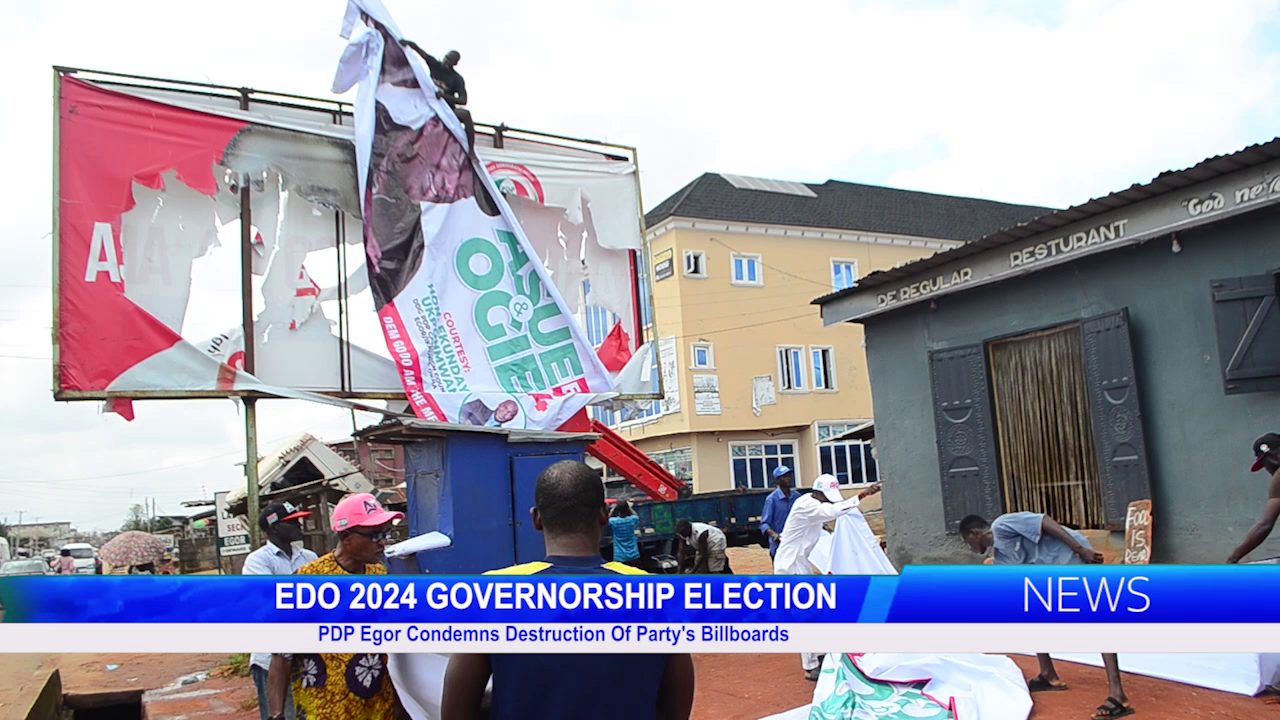 Edo 2024 Governorship Election: PDP Egor Condemns Destruction Of Party’s Billboards