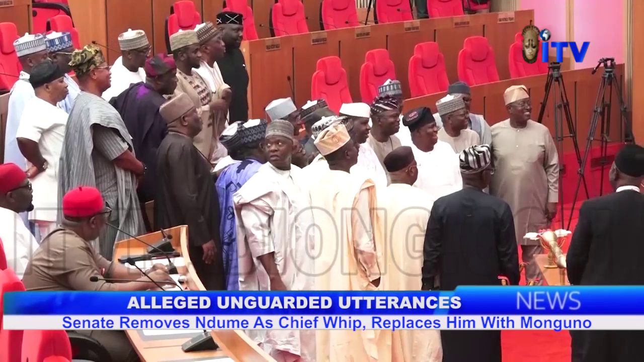 Alleged Unguarded Utterances: Senate Removes Ndume As Chief Whip, Replaces Him With Monguno