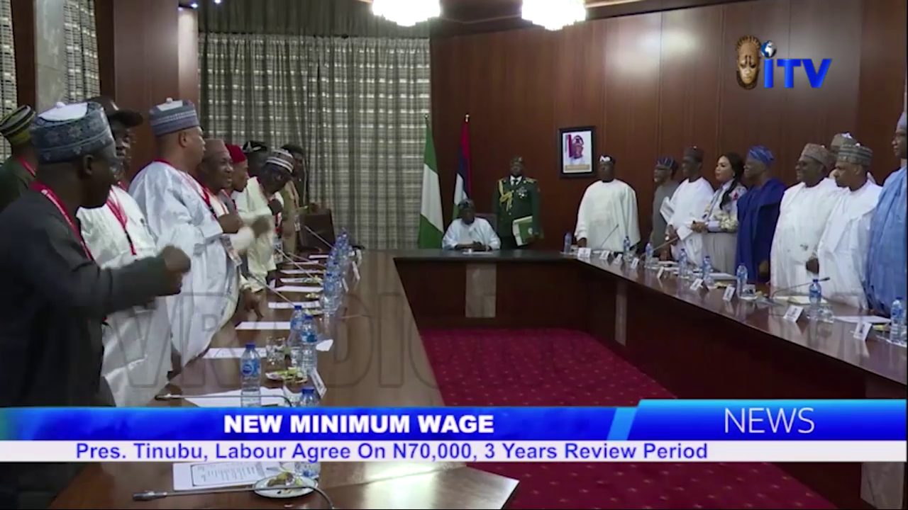 New Minimum Wage: Pres. Tinubu, Labour Agree On N70,000, 3 Years Review Period