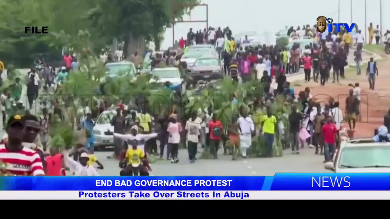 End Bad Governance Protest: Protesters Take Over Streets In Abuja