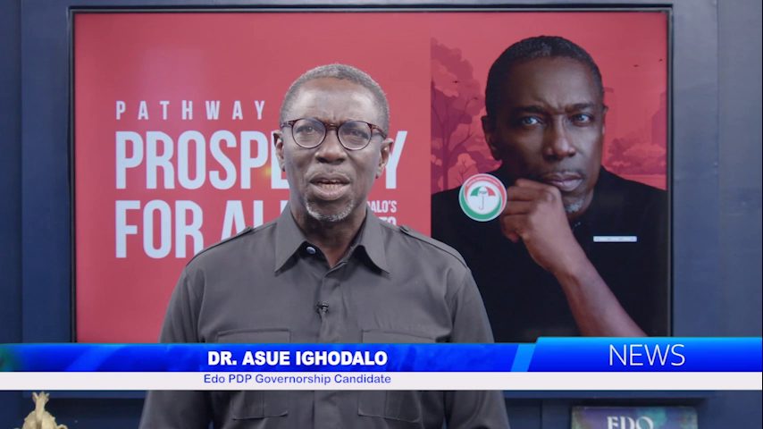 EDO 2024 ELECTION: PDP Governorship Candidate, Dr. Asue Ighodalo Calls For Peace