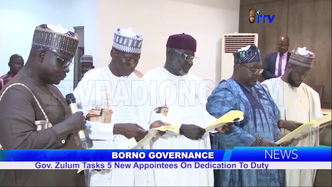 Borno Governance: Gov. Zulum Tasks 5 New Appointees On Dedication To Duty