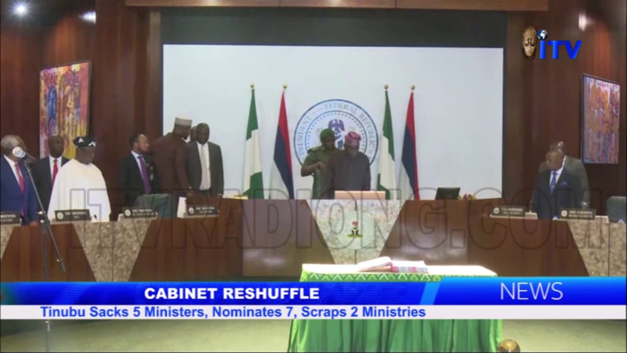 Cabinet Reshuffle: Tinubu Sacks 5 Ministers, Nominates 7, Scraps 2 Ministries