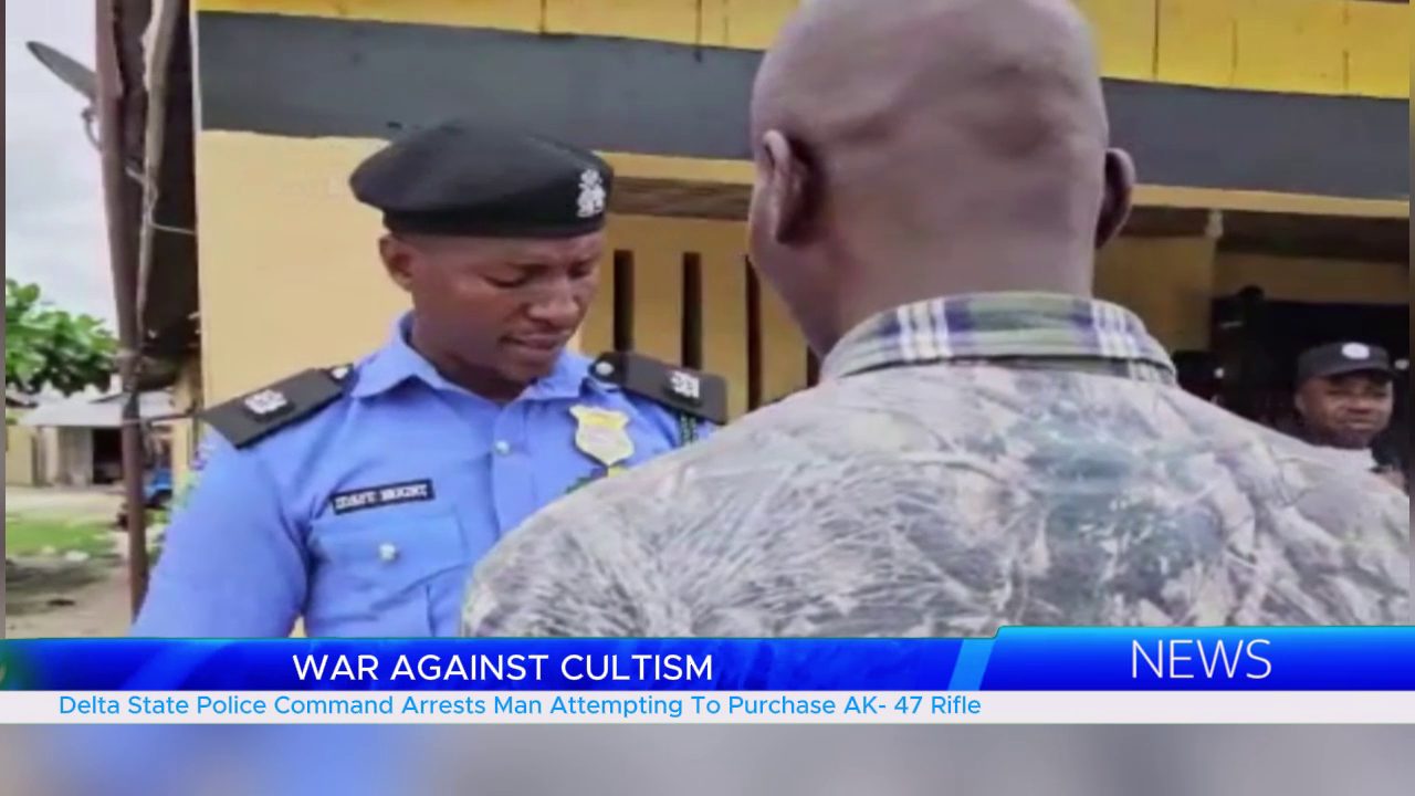 WAR AGAINST CULTISM: Delta State Police Command Arrests Man Attempting To Purchase AK- 47 Rifle