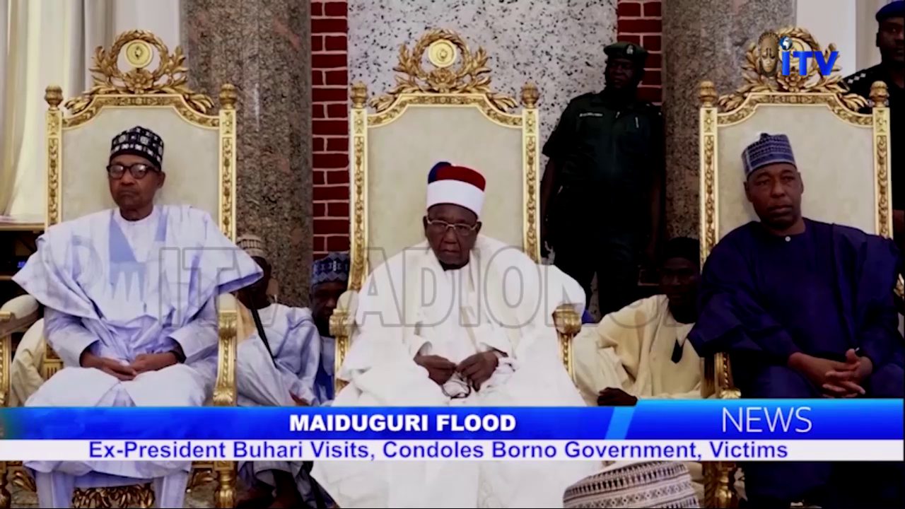 Maiduguri Flood: Ex-President Buhari Visits, Condoles Borno Government, Victims