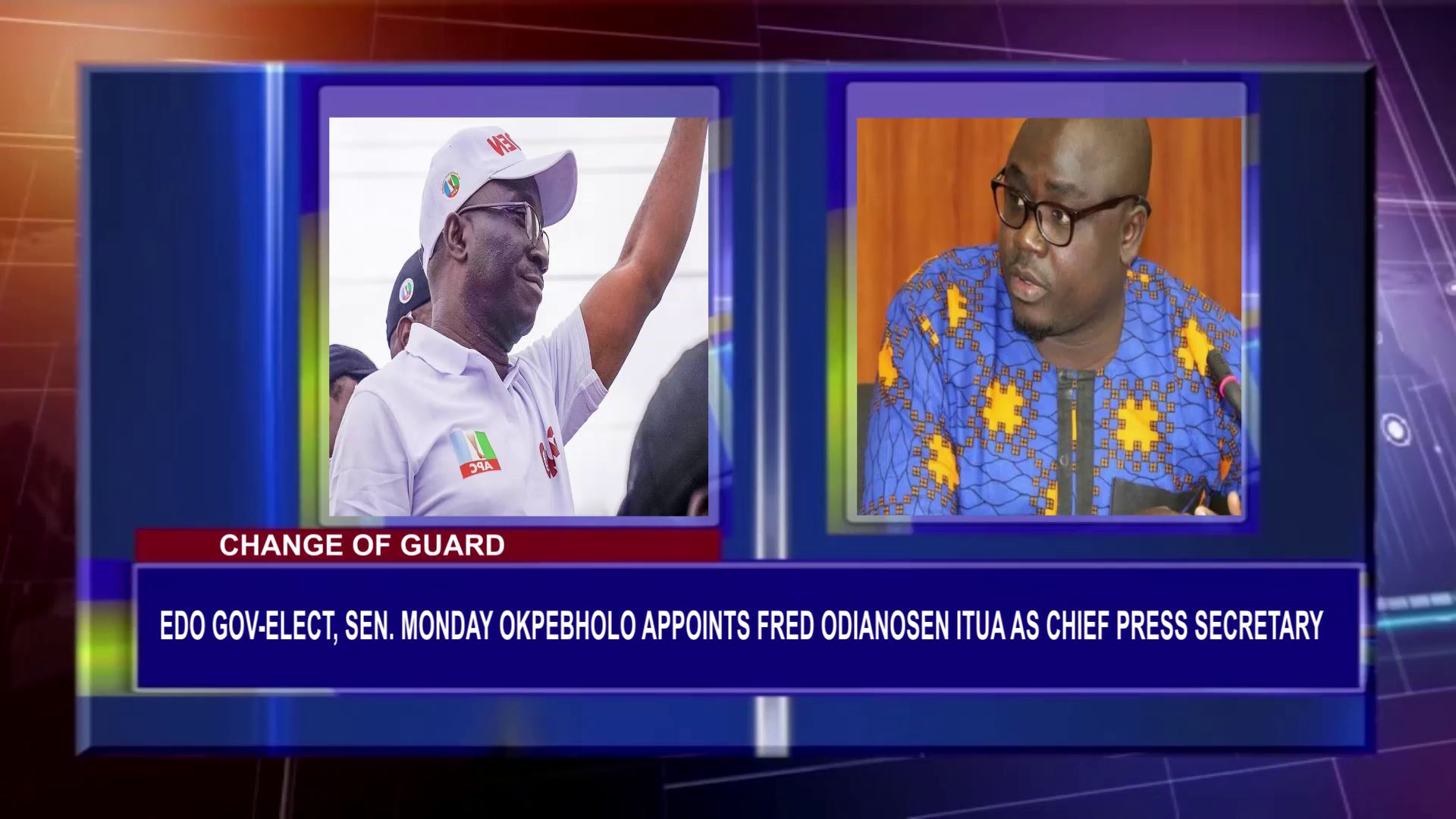 Change Of Guard: Edo Gov-Elect, Sen. Monday Okpebholo Appoints Fred Odianosen Itua As Chief Press Secretary