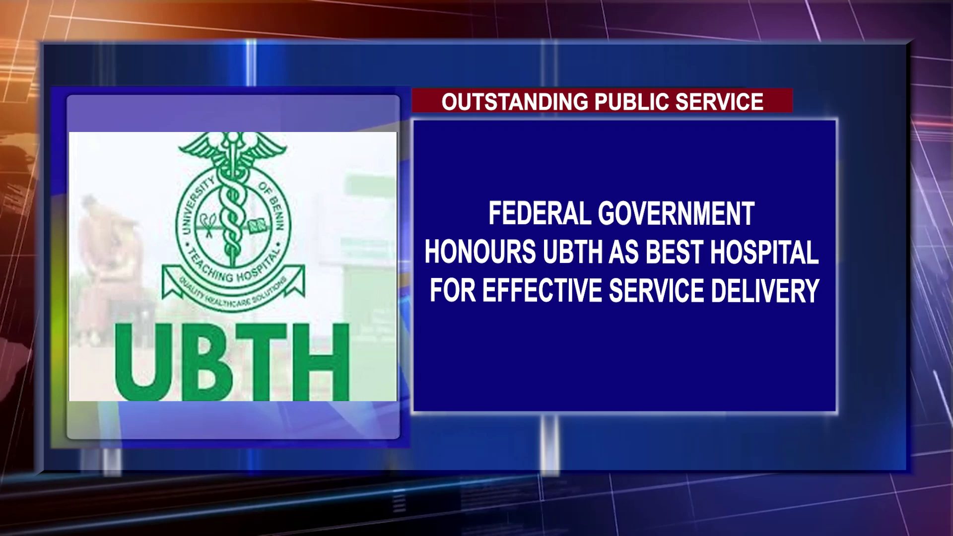 Federal Government Honours UBTH As Best Hospital For Effective Service Delivery