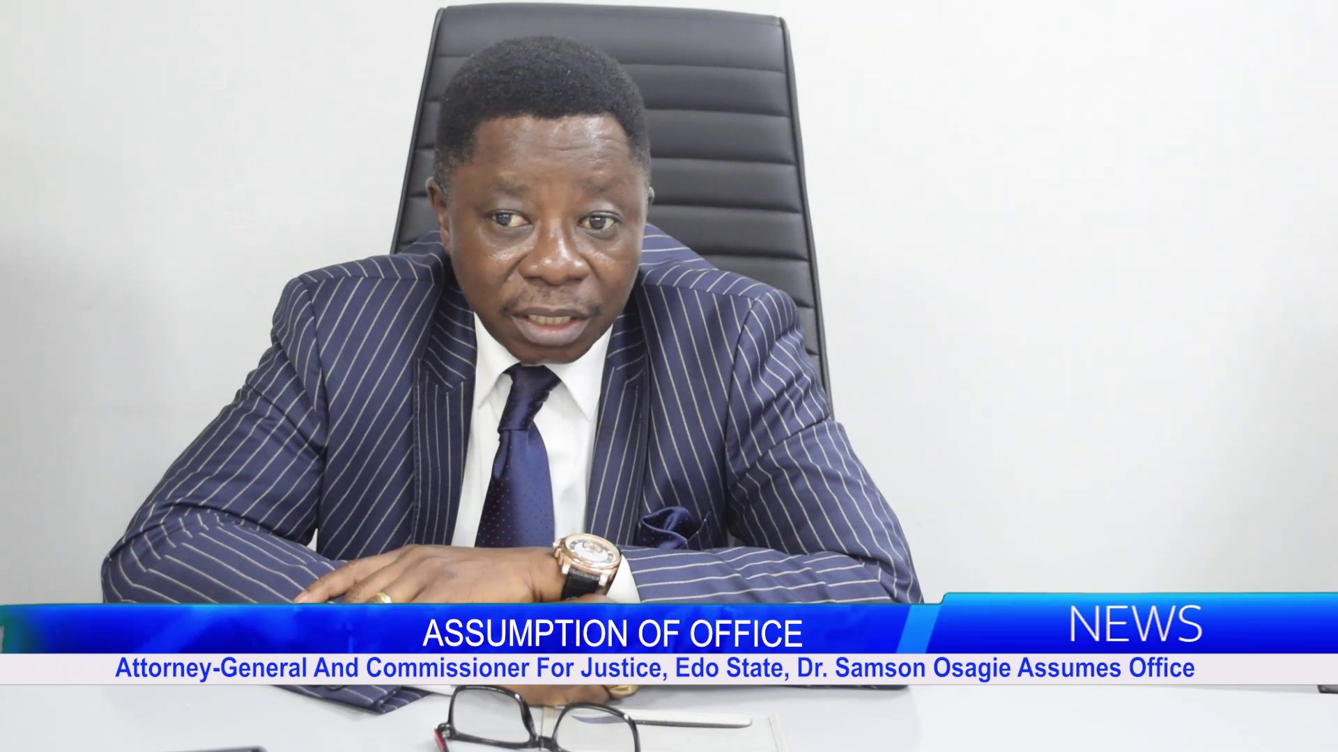 Attorney-General And Commissioner For Justice, Edo State, Dr. Samson Osagie Assumes Office