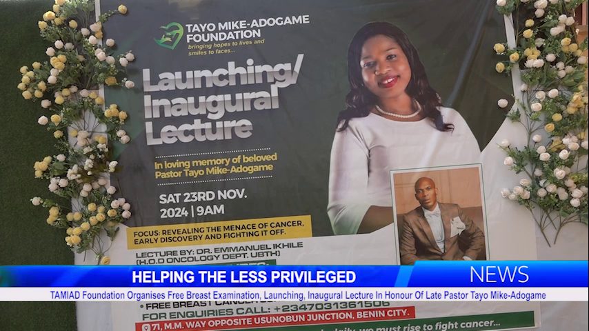 TAMIAD Foundation Organises Free Breast Examination, Launching, Inaugural Lecture In Honour Of Late Pastor Tayo Mike-Adogame