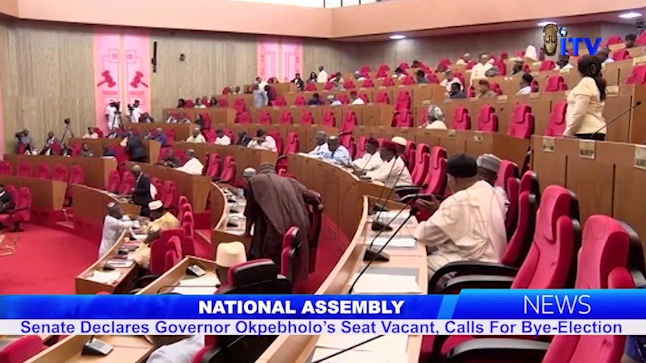 National Assembly: Senate Declares Gov. Okpebholo’s Seat Vacant, Calls For Bye-Election