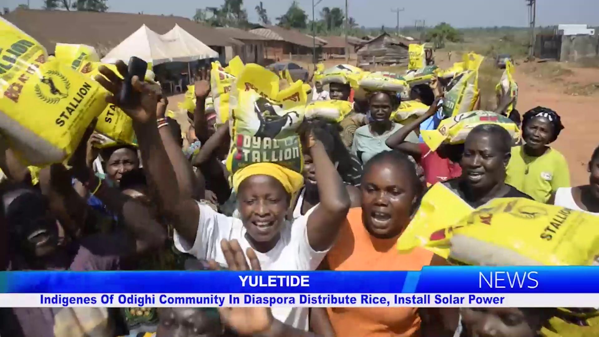 Indigenes of Odighi Community in Diaspora Distribute Rice, Install Solar Power
