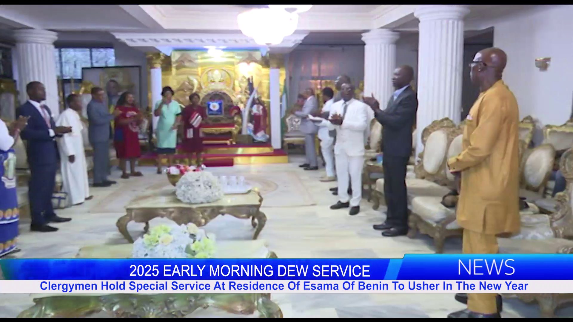 Clergymen Hold Special Service At Residence Of Esama Of Benin To Usher In The New Year