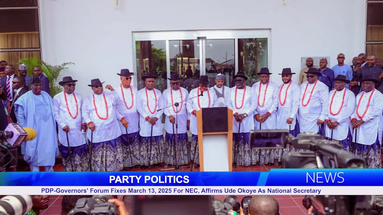 PDP-GF Fixes March 13, 2025 For NEC, Affirms Ude Okoye As National Secretary