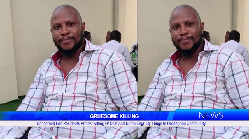 Concerned Edo Residents Protest Killing Of Deaf And Dumb Engr. By Thugs In Obazagbon Community