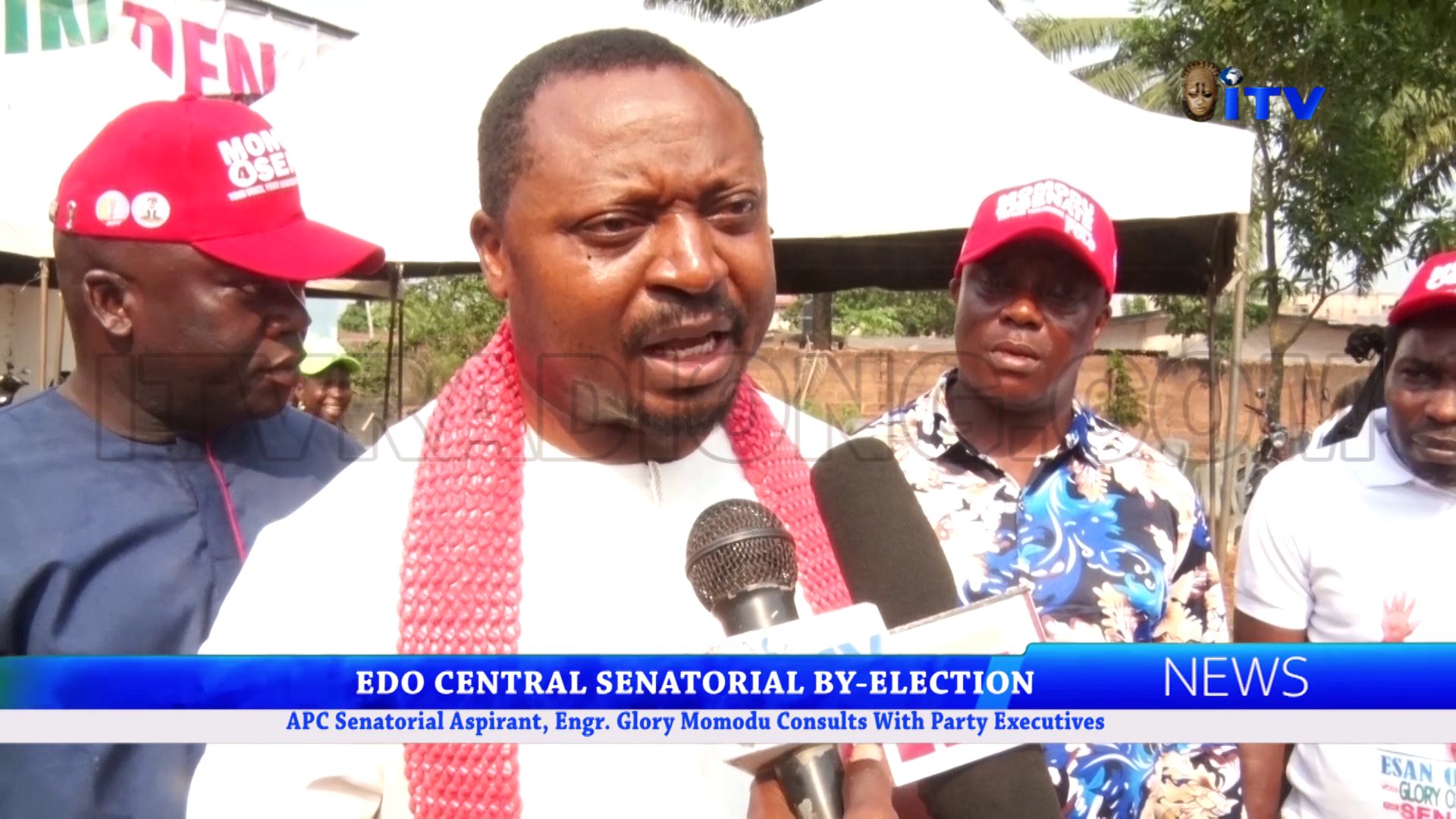 EDO CENTRAL SENATORIAL BY-ELECTION: APC Senatorial Aspirant, Engr. Glory Momodu Consults With Party Executives