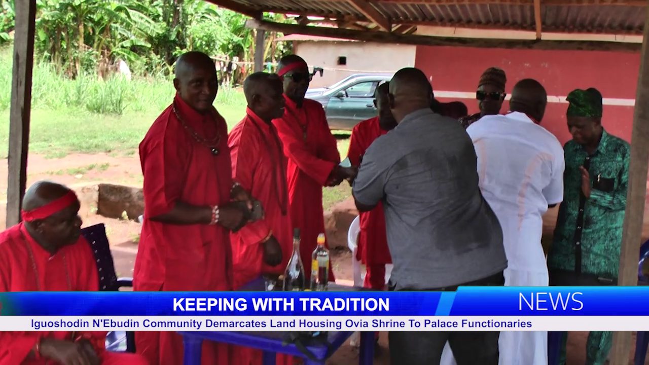 Iguoshodin N’Ebudin Community Demarcates Land Housing Ovia Shrine To Palace Functionaries