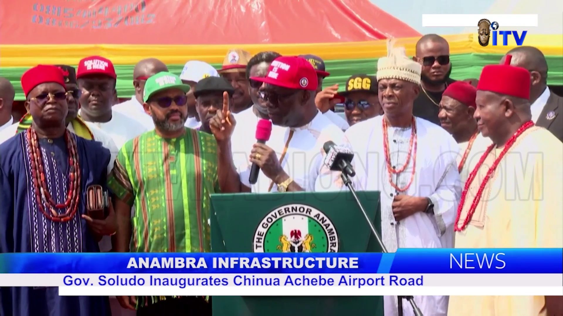 Anambra Infrastructure: Gov. Soludo Inaugurates Chinua Achebe Airport Road