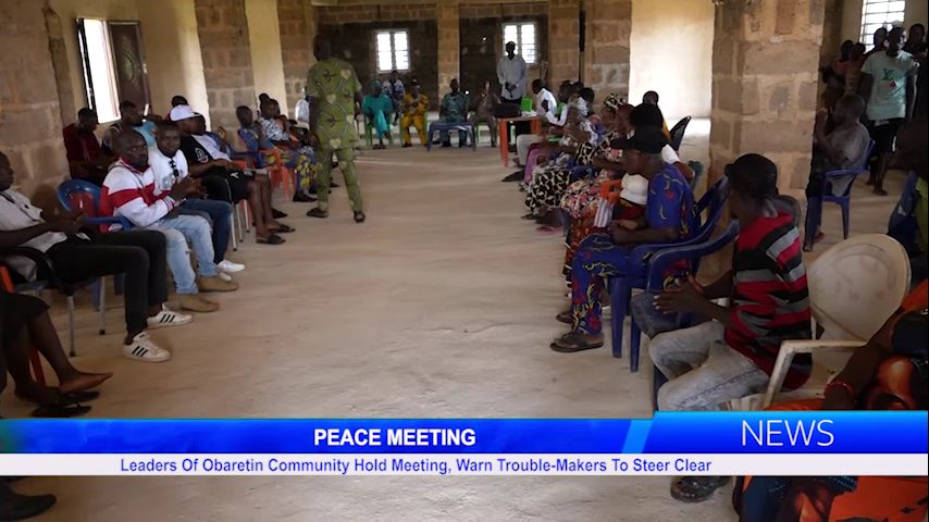 Leaders Of Obaretin Community Hold Meeting, Warn Trouble-Makers To Steer Clear