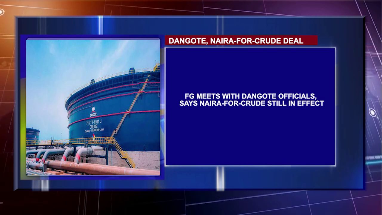 FG Meets With Dangote Officials, Says Naira-For-Crude Still In Effect
