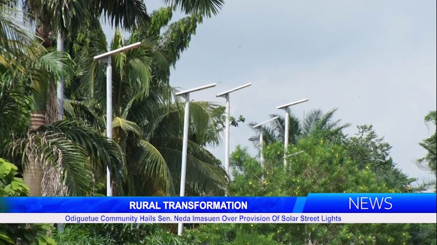 Odiguetue Community Hails Sen. Neda Imasuen Over Provision Of Solar Street Lights