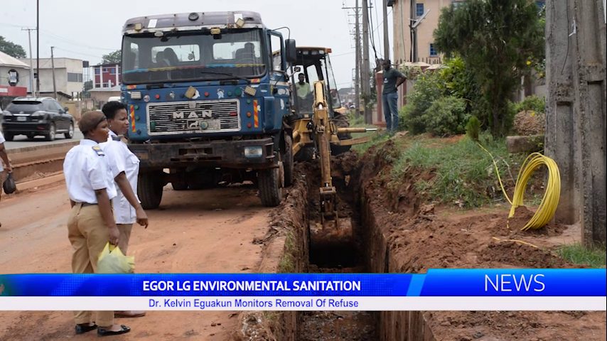 EGOR LG ENVIRONMENTAL SANITATION: Dr. Kelvin Eguakun Monitors Removal Of Refuse