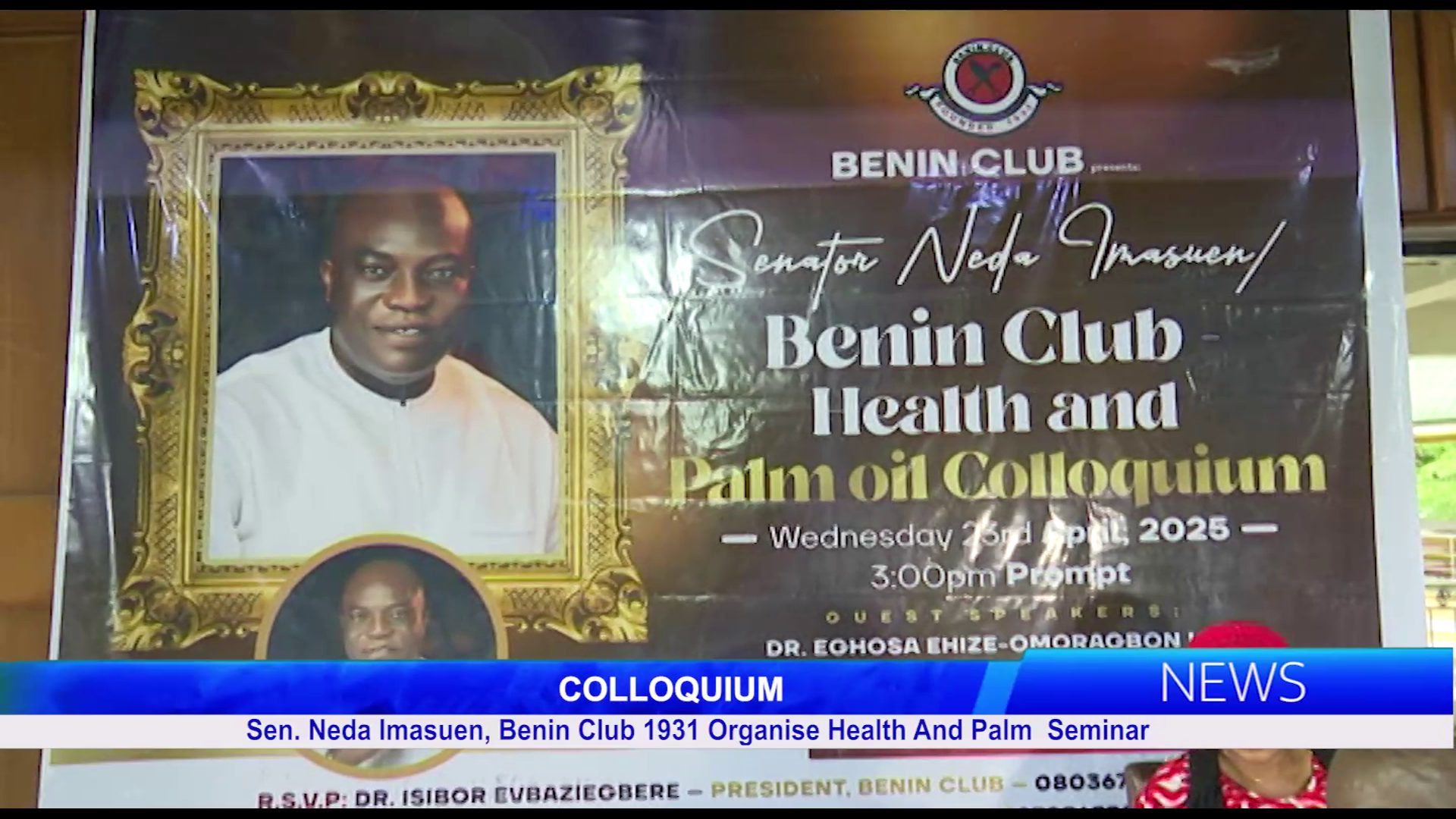 Sen. Neda Imasuen, Benin Club 1931 Organise Health And Palm Seminar