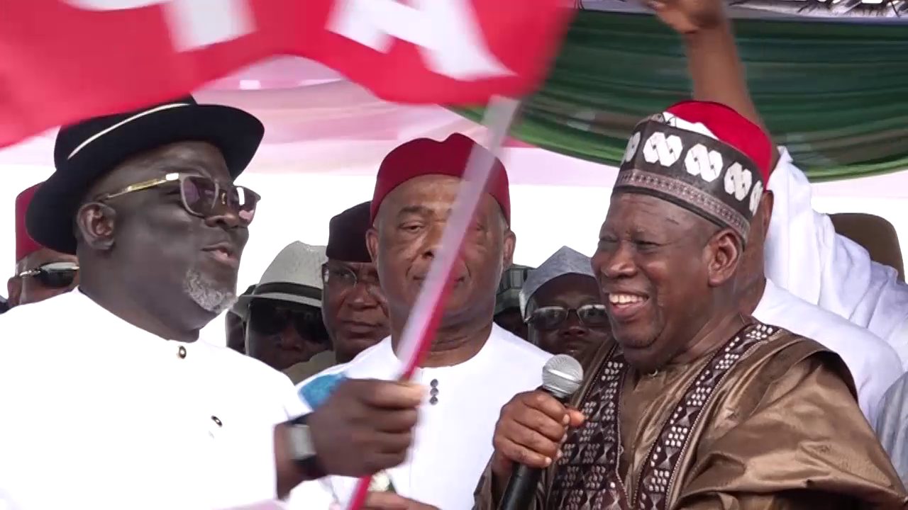 APC National Working Committee Receives Delta State Governor, Sheriff Oborevbori, Cabinet Members, Former Governor, Senator Ifeanyi Okowa Into The Party