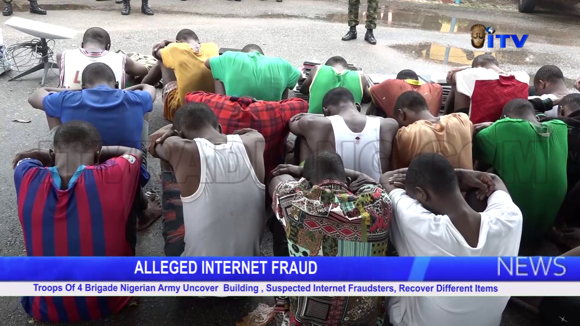 Troops Of 4 Brigade Nigerian Army Uncover Building, Suspected Internet Fraudsters, Recover Different Items