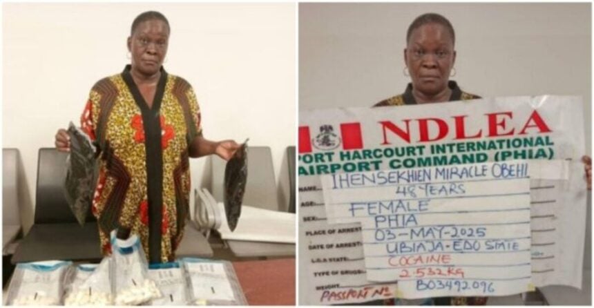 NDLEA Arrests Iran-Bound Woman With Cocaine Concealed In Body Parts