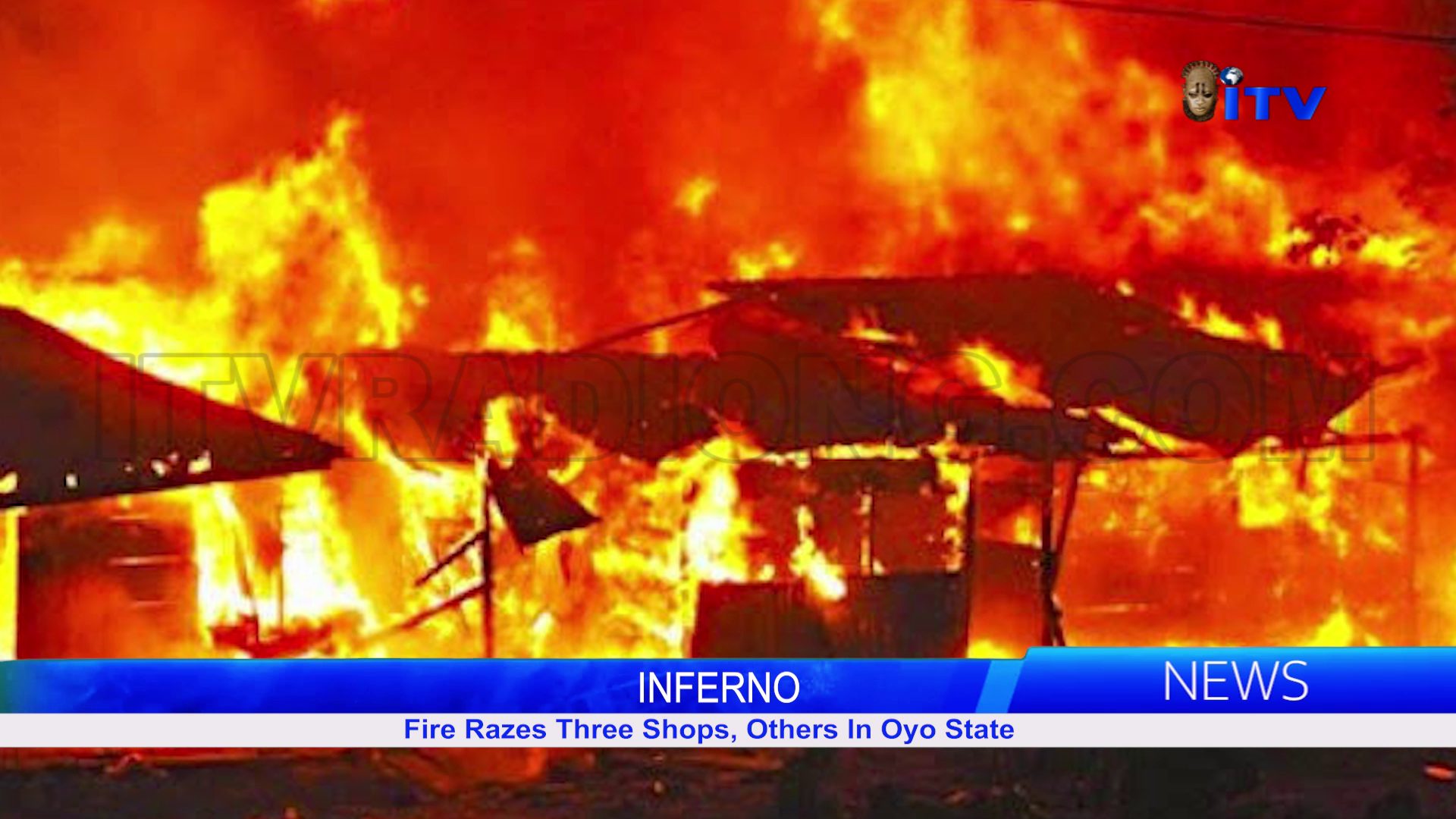INFERNO: Fire Razes Three Shops, Others In Oyo State