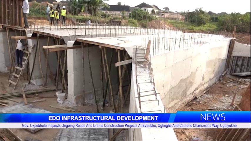 Gov. Okpebholo Inspects Ongoing Roads And Drains Construction Projects At Evbukhu, Ogheghe And Catholic Charismatic Way, Ugbighoko